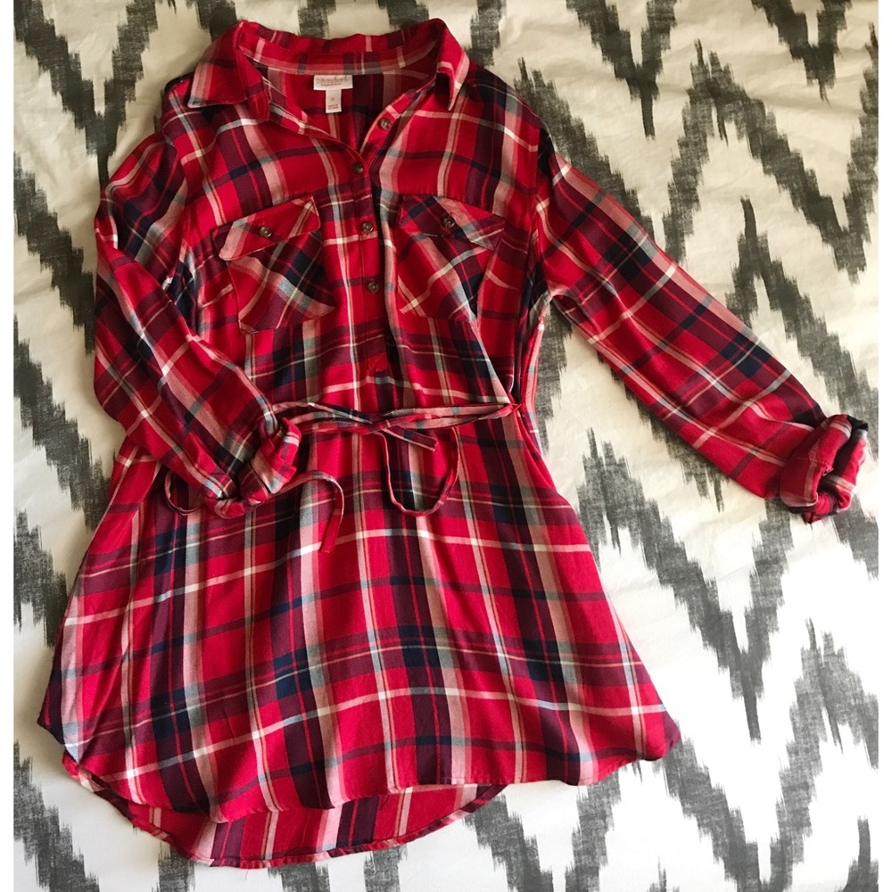Maternity Plaid Dress/Shirt